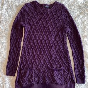Plum sweater dress/tunic. NEVER WORN!